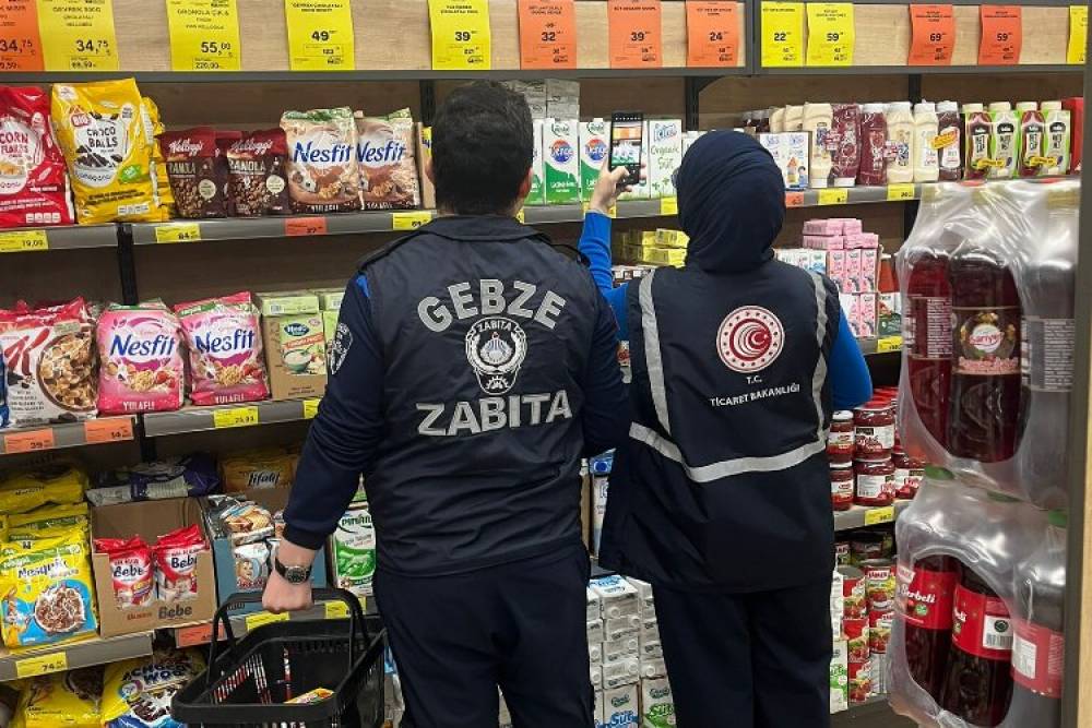 Gebze’de fiyat etiketleri denetlendi