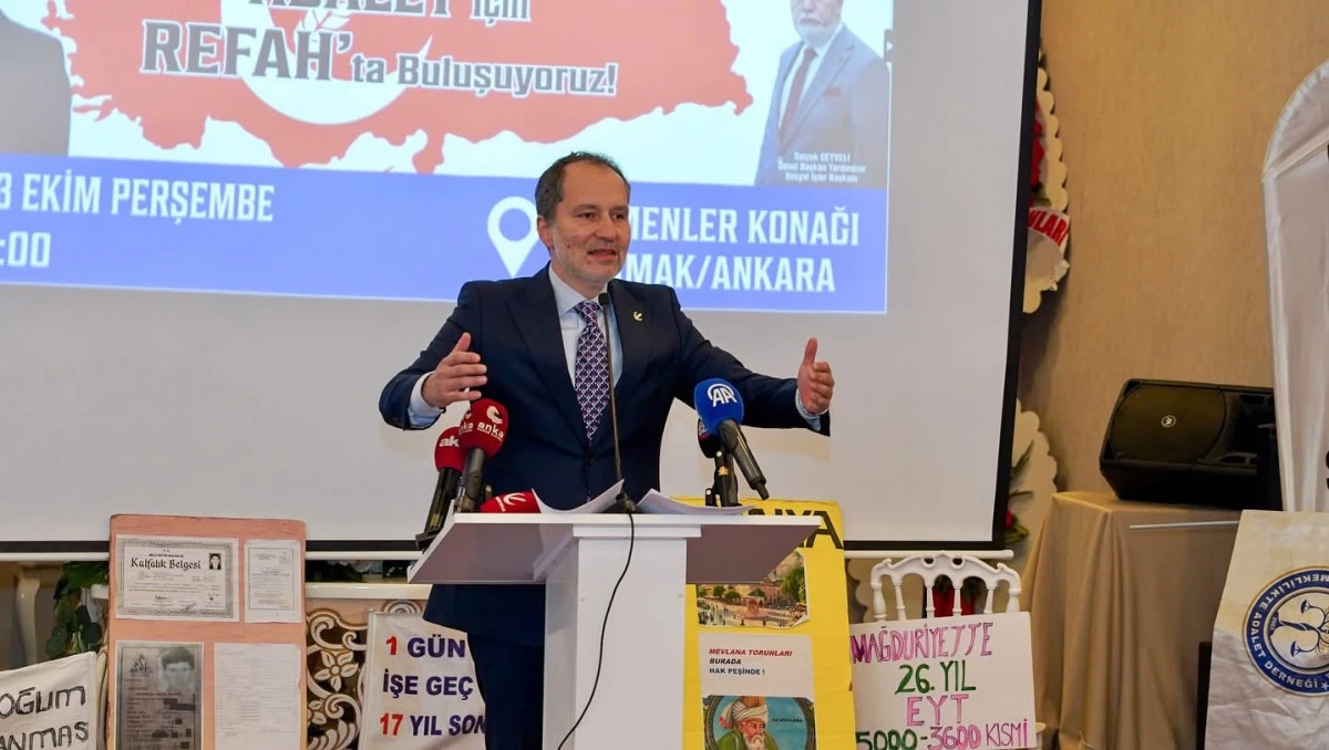 Erbakan, Mağduriyet Zirvesi’nde konuştu: “Biz bu millete ‘sabret’ demek için değil, hakkını vermek için geliyoruz”